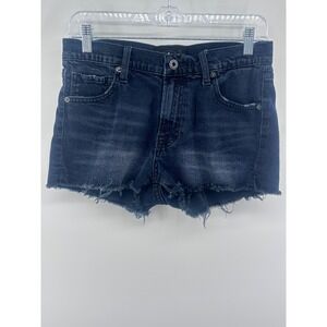 Lucky‎ Brand Women's The High Rise Shortie Denim Jean Shorts Dark Wash 4/27